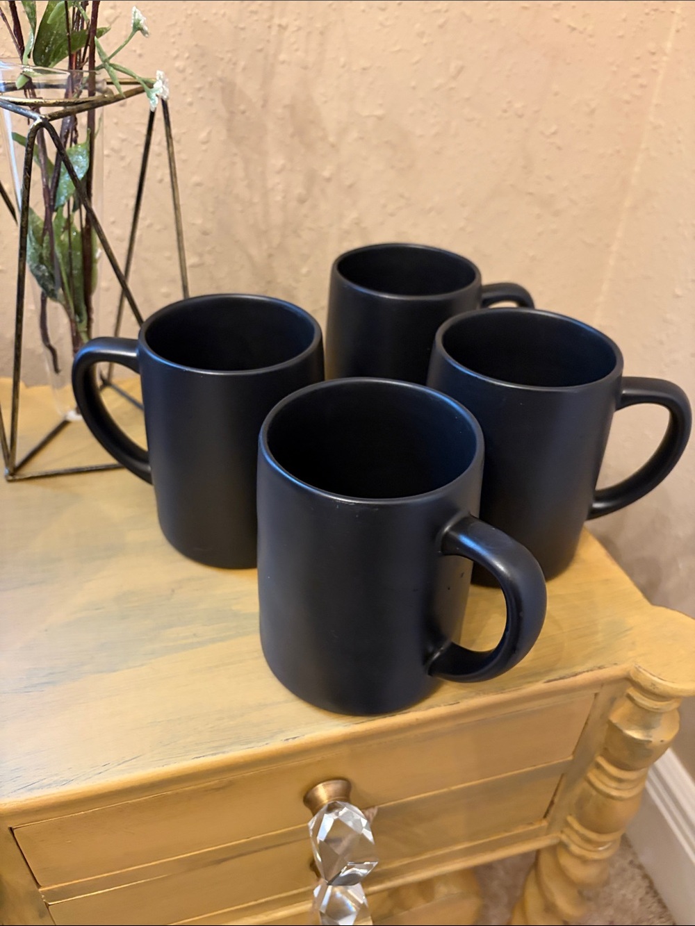 Hearth & Hand Matte Black Ceramic Mug Set of 4